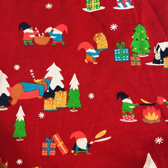 Christmas pajamas plus size Wondershop PJ Set gnomes red 2x - Picture 5 of 5